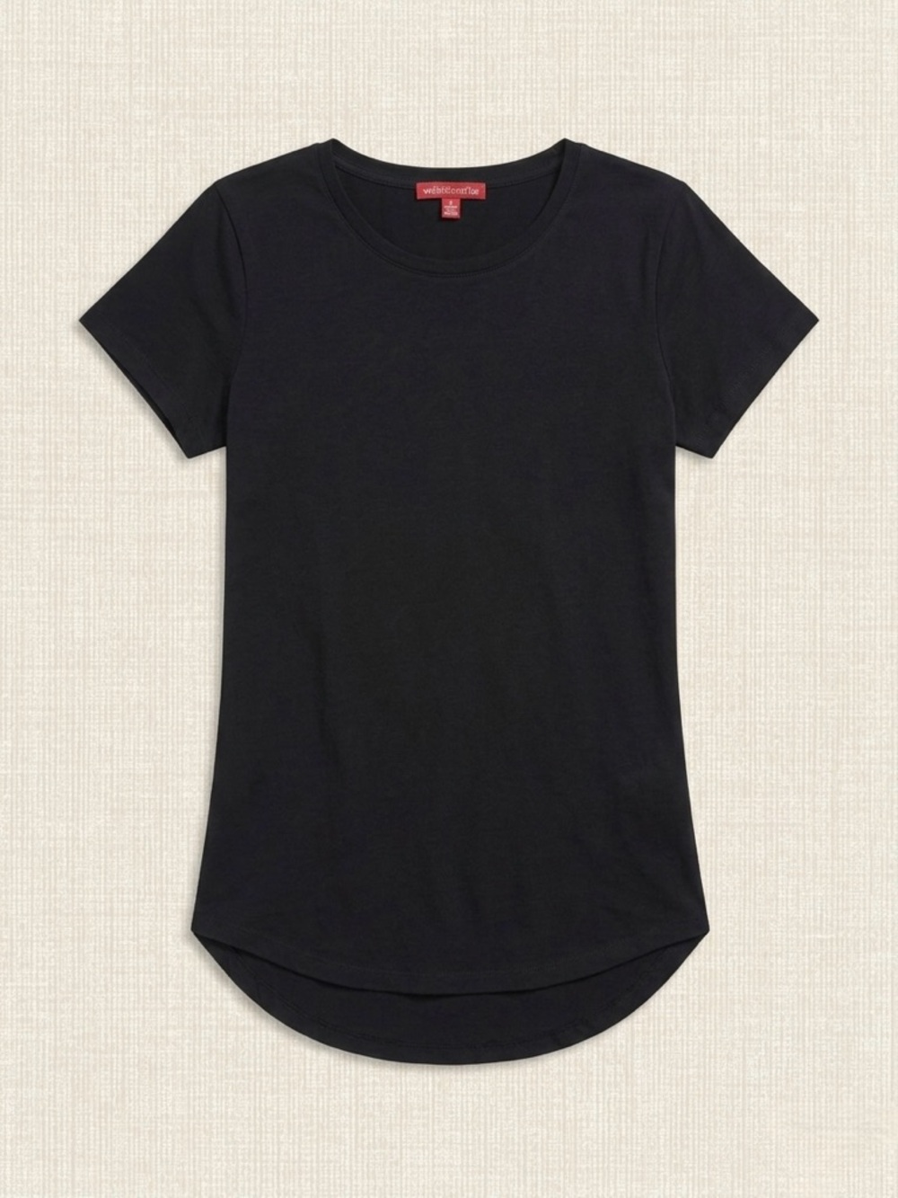 Saks Fifth Avenue Black Short-Sleeve Scoop Neck Tee